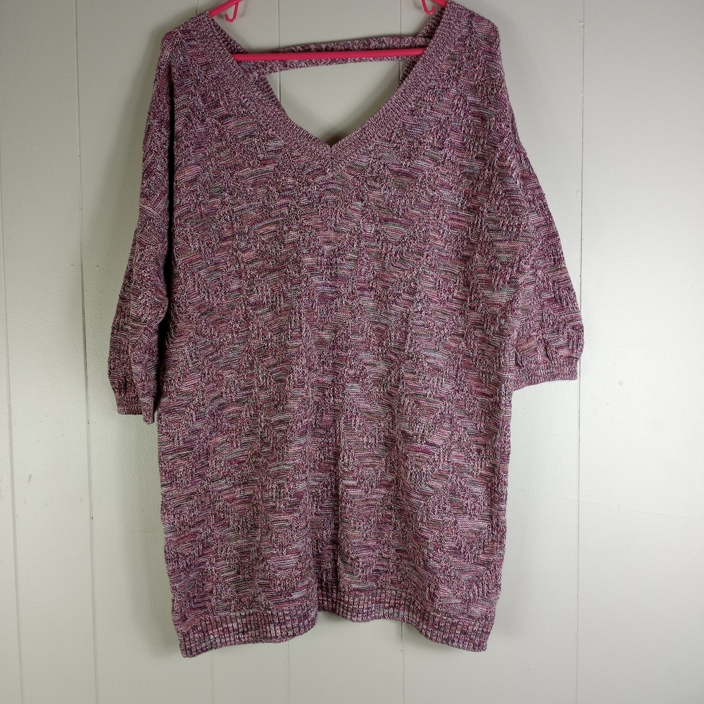 Torrid 3/4 sleeve sweater shoe lace back womens 2